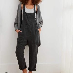 Charcoal Black Aerie Overalls
